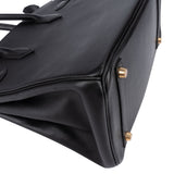 Hermès Noir Swift Leather Birkin 30 Handbag - vintageandkickz