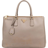 Prada Grey Saffiano Leather Galleria Handbag