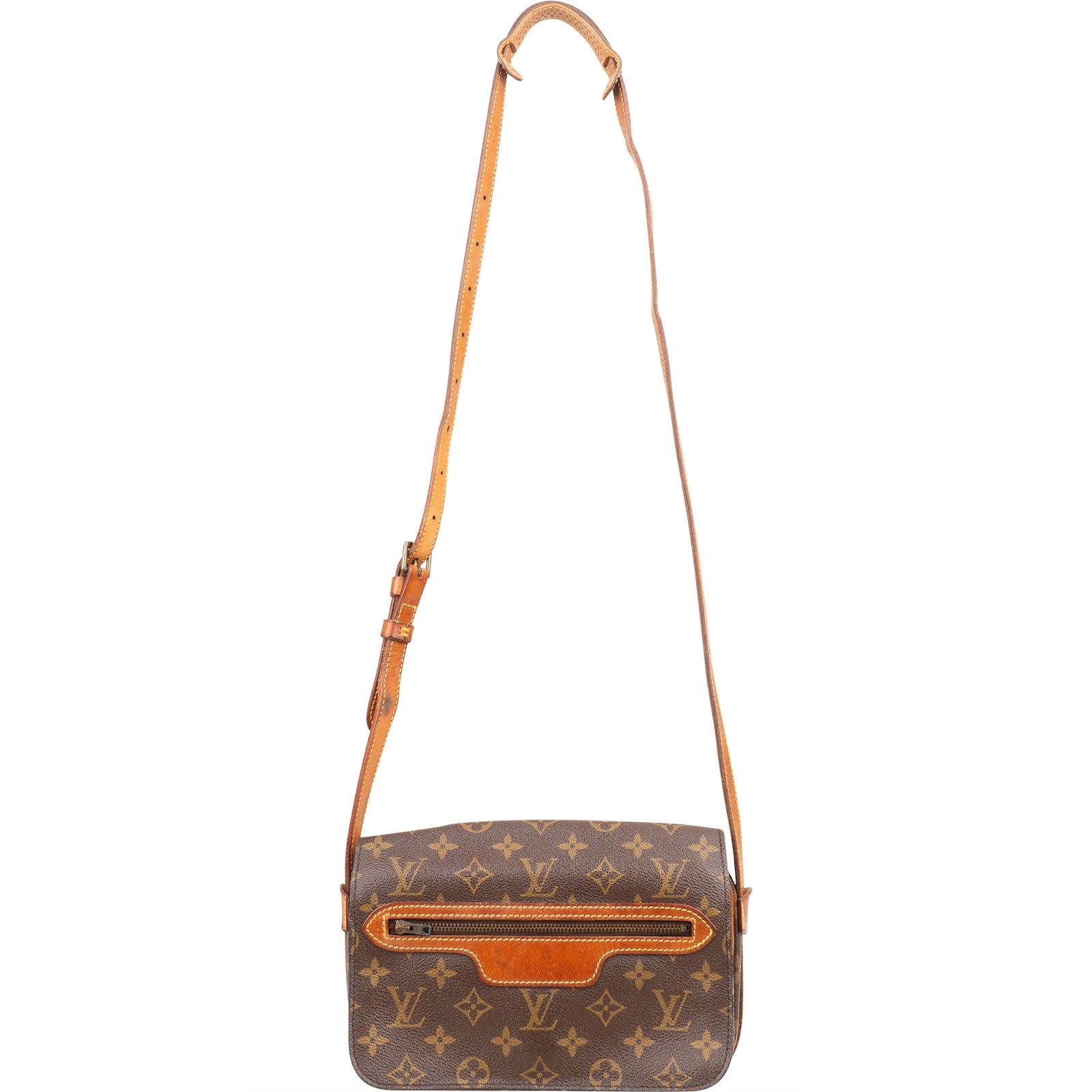 [🔄️B22 / F17] Louis Vuitton Monogram Canvas Pochette Saumur Crossbody Bag - vintageandkickz