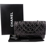 Chanel Aged Qulited Calfskin 2.55 Reissue So Black Jumbo Double Flap Crossbody Bag