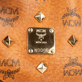 MCM Monogram Visetos Diagonal Studded Liz Shopper Shoulder Bag