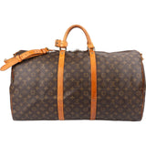 Louis Vuitton Monogram Canvas Keepall 60 Bandoulière Travel Bag