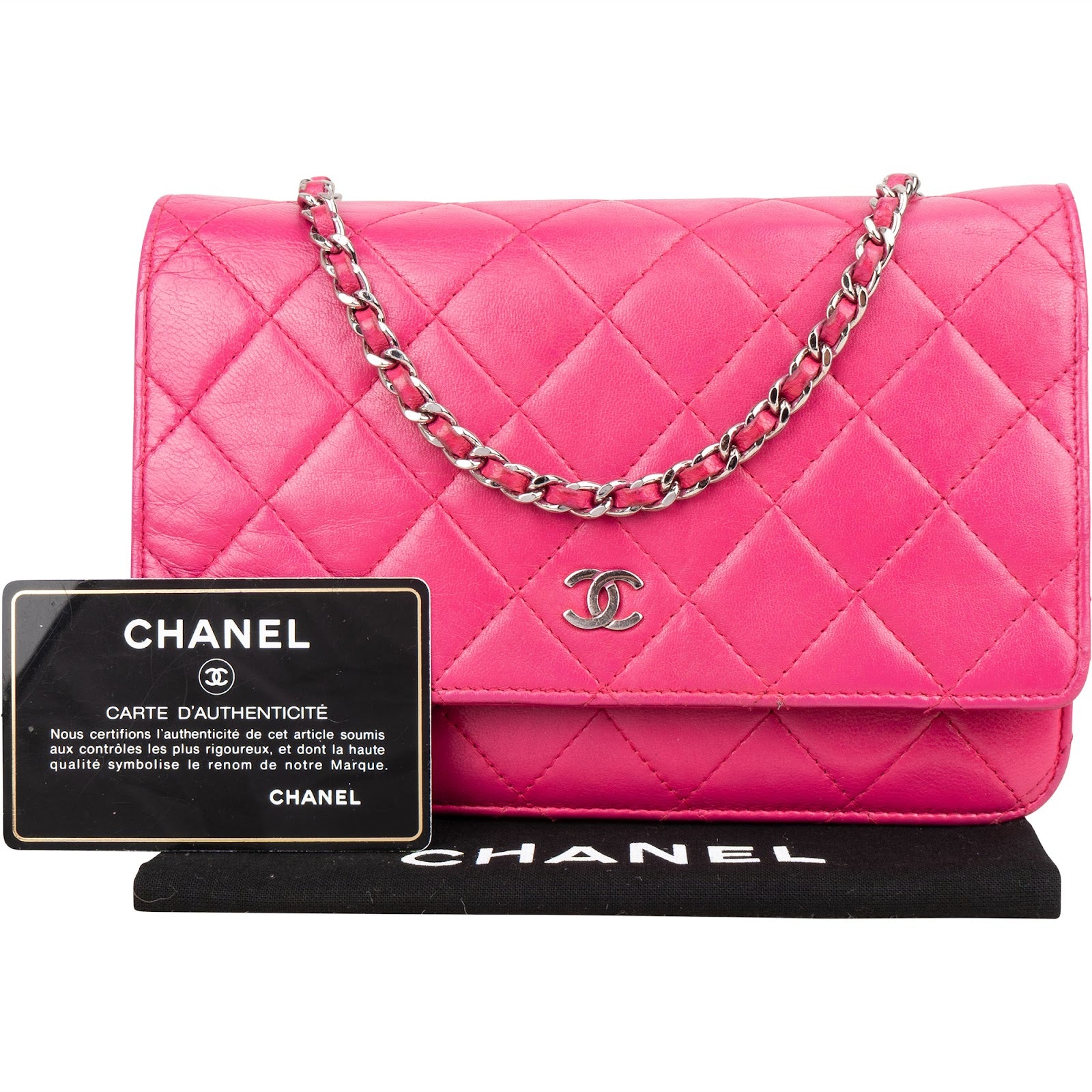 [🔄️B20 / F18] Chanel Quilted Lambskin Wallet on Chain Crossbody Bag - vintageandkickz