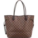 Louis Vuitton Monogram Damier Ebene Canvas Neverfull MM Shoulder Bag