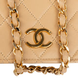 Chanel Quilted Lambskin 24K Gold Single Flap Shoulder Bag