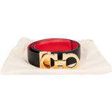 Salvatore Ferragamo Bicolor Reversible Leather Gancini Belt