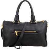 Prada Black Grained Vitello Daino Leather City Handbag
