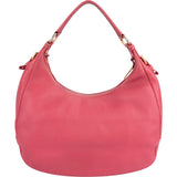 Prada Pink Leather Hobo Shoulder Bag