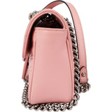 Gucci Pink Matelassé Leather GG Marmont Small Crossbody Bag