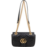 Gucci Chevron Matelassé Leather GG Marmont Crossbody Bag