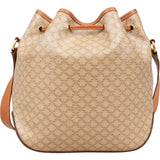 Celine Macadam Canvas Drawstring Bucket Crossbody Bag