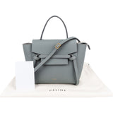 Céline Light Blue Grained Calfskin Leather Nano Belt Handbag