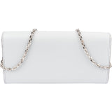 Fendi Blue Leather Studded Emblem Wallet On Chain Crossbody Bag