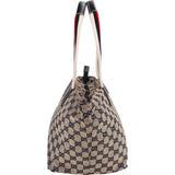 Gucci Monogram GG Canvas Web Handle Tote Shopper Shoulder Bag