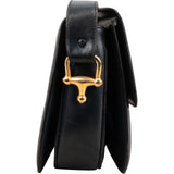 Celine Navy Boxcalf Leather Horse Carriage Triomphe Shoulder Bag
