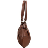 Salvatore Ferragamo Pebbled Leather Marella Satchel Shoulder Bag