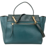 Céline Petrol Leather Grained Calfskin Belt Handbag
