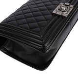 Chanel Quilted Lambskin CC Boy Single Flap Crossbody Bag