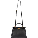Fendi Black Calfskin Peekaboo Handbag