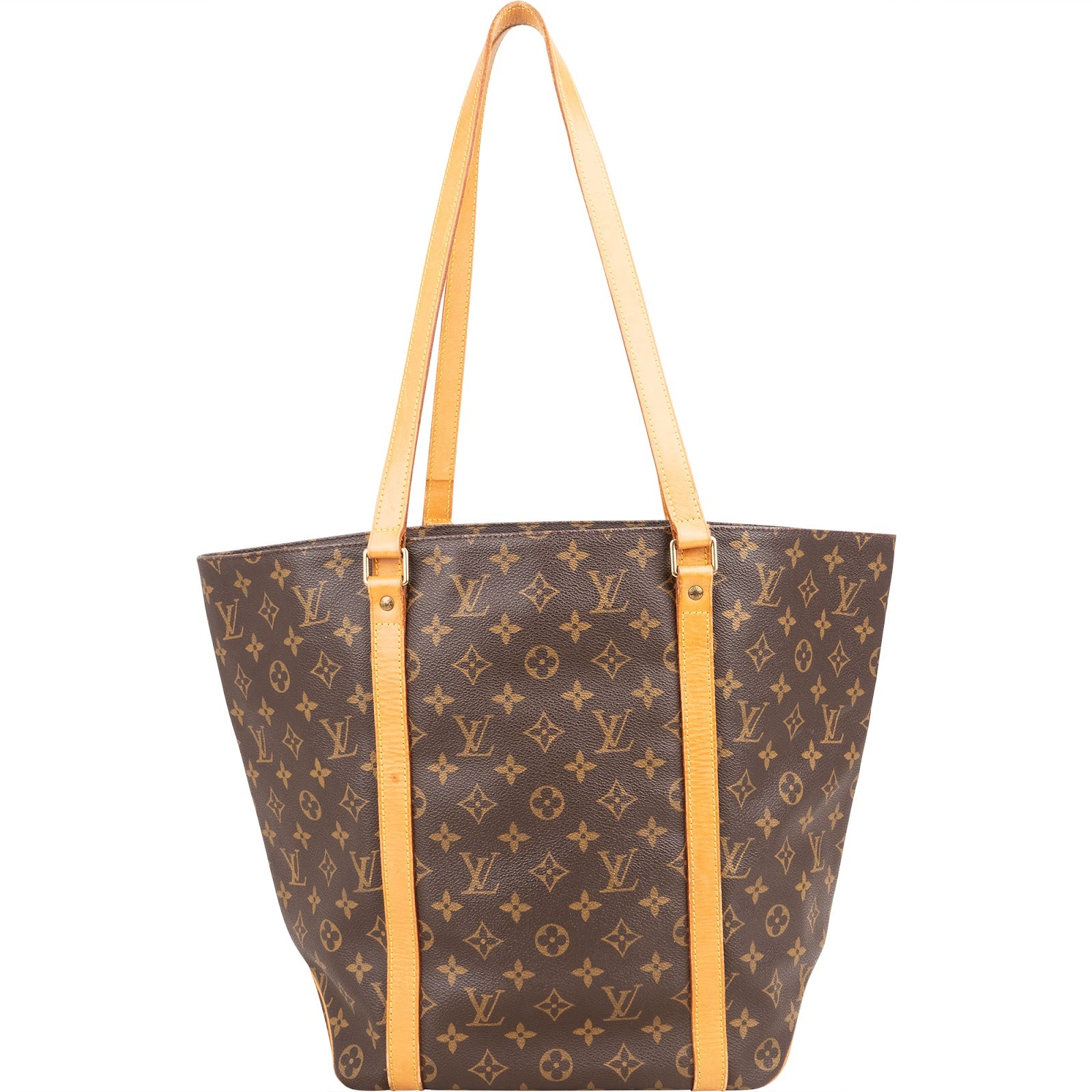 [🔄️B17 / F71] Louis Vuitton Monogram Canvas Sac Shopping Shoulder Bag xx eine Niete kleben - vintageandkickz