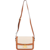Celine Canvas & Calfskin Teen Triomphe Crossbody Bag