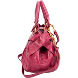 Miu Miu Pink Vitello Lux Leather Bow Handbag