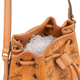 MCM Monogram Visetos Mini Drawstring Bucket Crossbody Bag