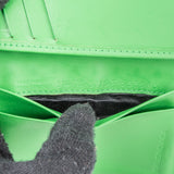Balenciaga Green Rockstud Chocolate Bar Bifold Card Holder