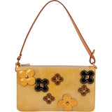 Louis Vuitton Monogram Vernis Fleurs Leather Pochette Accessoires Handbag