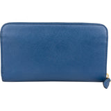 Prada Saffiano Metal Leather Zip Around Wallet