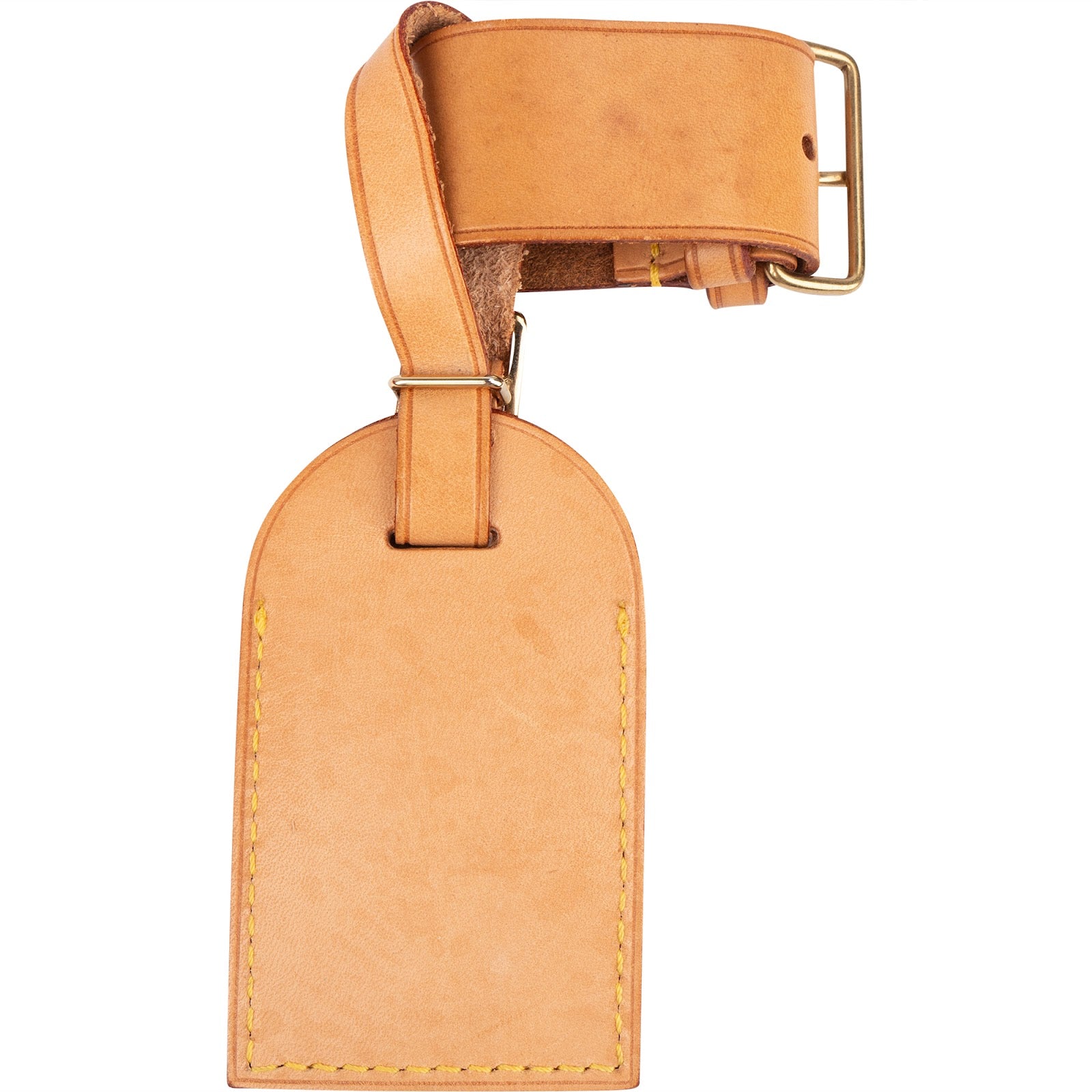 [🔄️B21 / F42] Louis Vuitton Vachetta Leather Luggage Tag - vintageandkickz