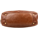 Prada Brown Vitello Leather Antic Bauletto Bag Handbag