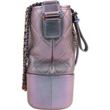 Chanel Purple Quilted Calfskin Multicolor Rainbow Hardware Gabrielle Crossbody Bag