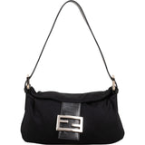 Fendi FF Cotton Baguette Shoulder Bag