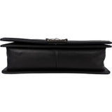 Chanel Chevron Quilted Lambskin Medium Boy Single Flap Crossbody Bag