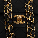 [🔄️B08 / F44] Chanel Quilted Lambskin Medium Double Flap Shoulder Bag - vintageandkickz