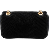 Gucci Matelassé Velvet GG Marmont Crossbody Bag