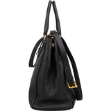 Prada Black Vitello Daino Leather Phenix Tote Handbag
