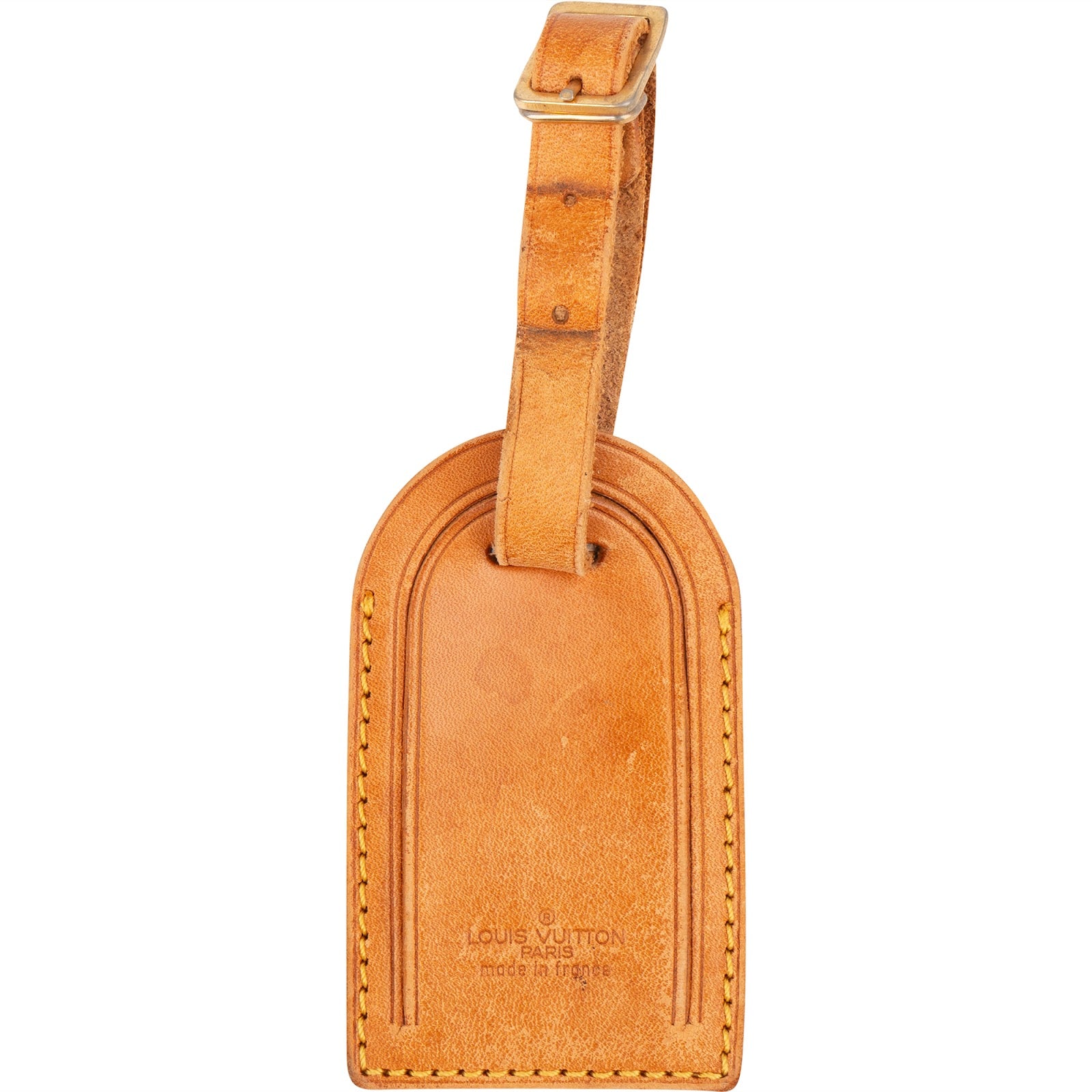 [🔄️B10 / F62] Louis Vuitton Vachetta Leather Luggage Tag - vintageandkickz