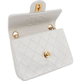 Chanel Quilted Lambskin Small 24K Gold Single Flap Crossbody Bag