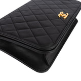 Chanel Quilted Lambskin 24K Gold Single Flap Shoulder Bag