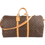 Louis Vuitton Monogram Canvas Keepall 60 Bandoulière Travel Bag