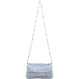 Miu Miu Metallic Matelassé Nappa Leather Crystal Embellished Crossbody Bag