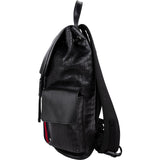 Gucci Crocodile-Embossed Leather Web Stripe Backpack