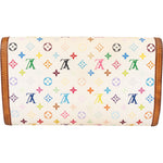 [🔄️B06 / F72] Louis Vuitton Canvas Multicolor Monogram Sarah Wallet - vintageandkickz