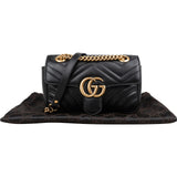 Gucci Red Leather GG Marmont Flap Crossbody Bag