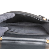 Chanel Quilted Caviar Leather Boy Wallet On Chain Crossbody Bag