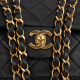 Chanel Quilted Lambskin 24K Gold Medium Double Flap Shoulder Bag