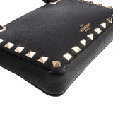 Valentino Garavani Grained Calfskin Rockstud Small Tote Crossbody Bag
