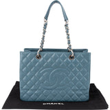 Chanel Quilted Caviar Leather Grand Shopping Tote Jumbo Shoulder Bag